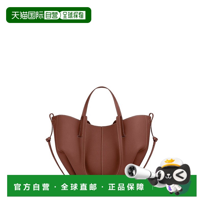 自营欧洲直邮POLENE Cyme Mini女士干邑色小牛皮手提包