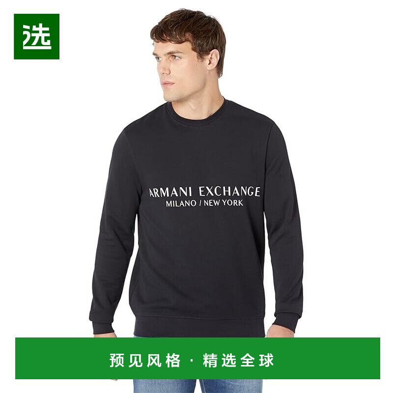 1h可退 美国直邮Armani Exchange 男士 Milano/New York 徽标运动