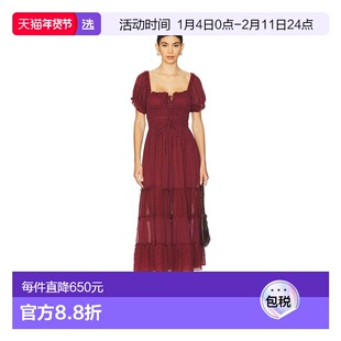 1h可退 香港直邮Free People 自由人 女士 Falling Sun 中长连衣