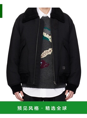 香港直邮WOOYOUNGMI 男士外套 W253DN04935B AW2025 黑色 翻毛领