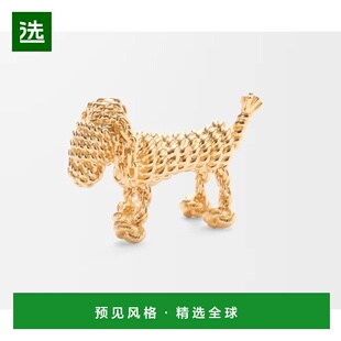 1h可退 香港直邮LOEWE 罗意威 女士 Sausage 小狗镀金胸针 JJ3824