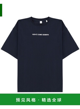 1h可退 香港直邮Aspesi 男士 標語超大號 T 卹 AYL0A335 blue蓝色