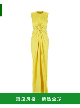 香港直邮MAX MARA 女士连衣裙 PANARO010 SS2025 黄色 Yellow sat