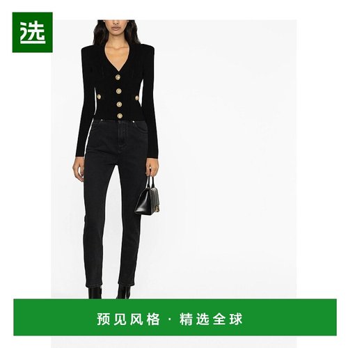 1h可退 BALMAIN 女士针织毛衣 DF1KL007KB07OPA开衫