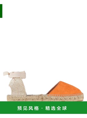 1h可退 香港直邮manebi 女士 帆布面凉鞋 orange橙色 舒适时尚