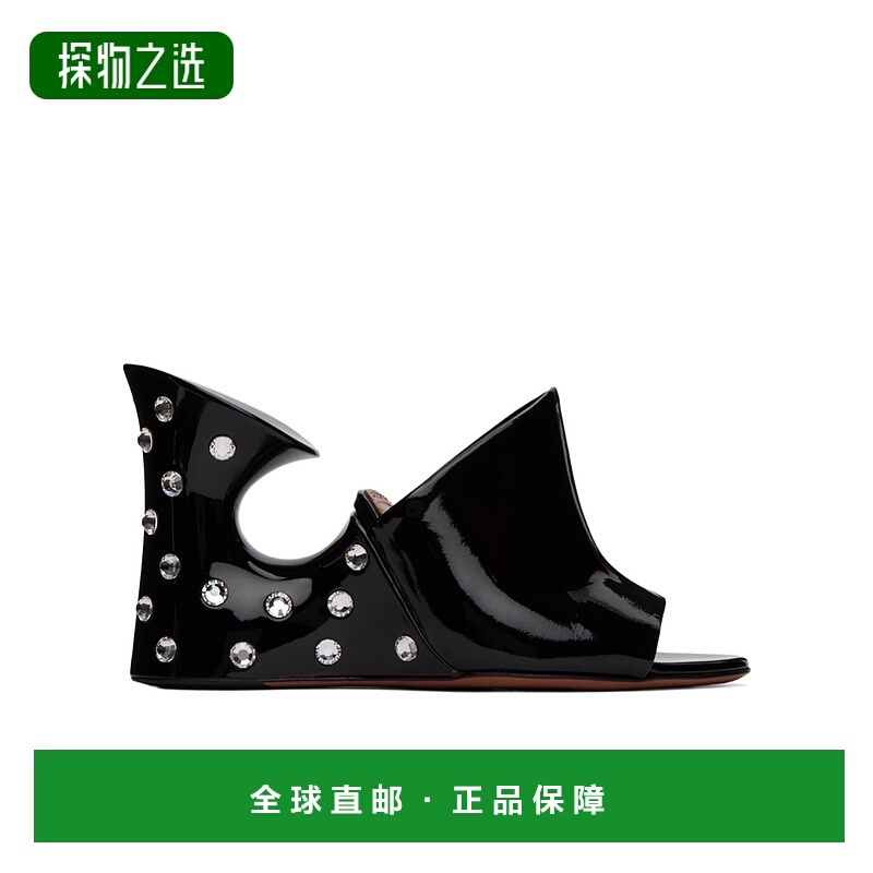 香港直邮Alaia 水钻装饰高跟穆勒鞋 AA3M033CK211