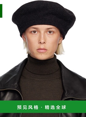 1h可退 香港直邮Lemaire 女士 黑色 Oversized 贝雷帽 AC1260LF50