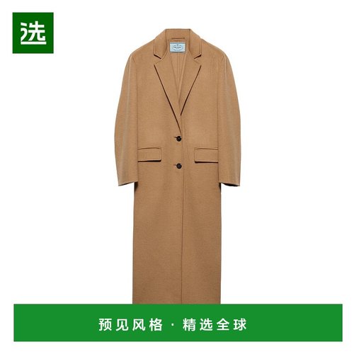 香港直邮Prada 单排扣羊毛大衣 P698R13FYSOOO普拉达