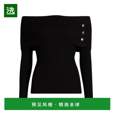 1h可退 【美国直邮】TAHARI女士毛衣 长袖针织罗纹套头女装 流行