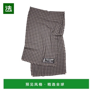 欧洲直邮ACNE STUDIO 23新款 男女同款灰色纯羊毛千鸟格图案围巾