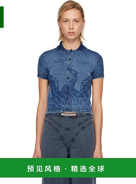 1h可退 香港直邮Diesel 迪赛 女士 蓝色 M-Fenny Polo 衫 A188630