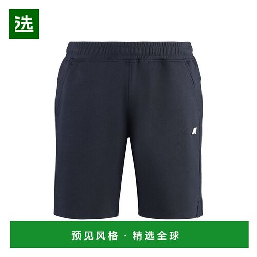 1h可退 香港直邮k way 男士 松紧腰短裤 K2122XW blue蓝色 舒适时