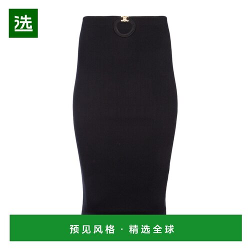 香港直邮Celine 徽标半身裙 2AJ76898T.包臀裙