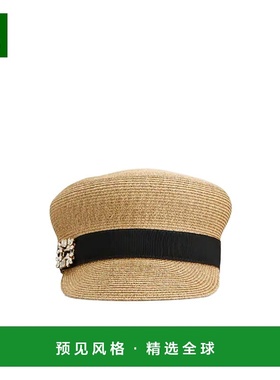 香港直邮Roger Vivier Broche Vivier 拉菲草水手帽 RQWH0142100A