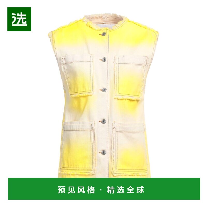 1h可退 香港直邮Msgm 女士 牛仔布夹克 yellow黄色 舒适时尚,女装/女士精品,风衣,淘宝优惠券,粉丝福利购,淘宝优惠卷