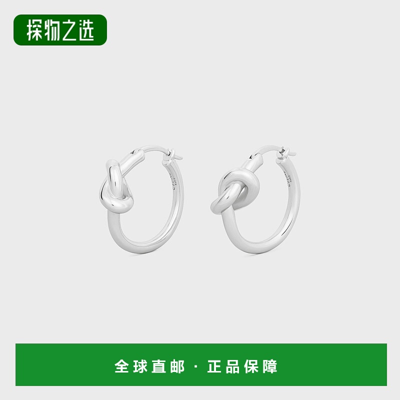 欧洲直邮celine思琳KNOT黄铜圈式耳环配饰