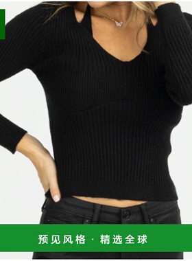 1h可退 【美国直邮】Fore|黑色针织领带长袖上衣