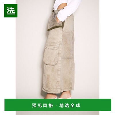 1h可退 香港直邮Y PROJECT 女士 超长工装半裙 103SK001F565a字裙