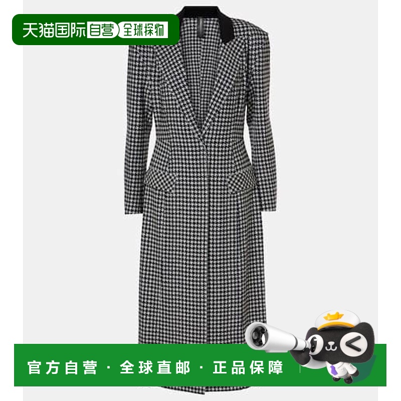 1h可退 香港直邮NORMA KAMALI 诺玛·卡玛丽 女士 千鸟格大衣
