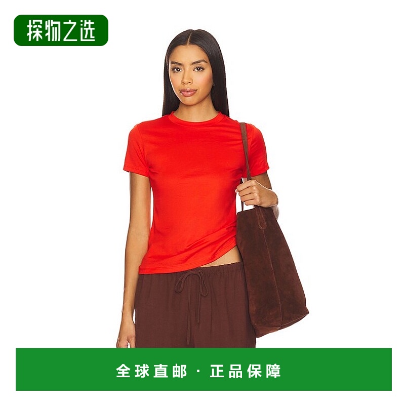 1h可退 香港直邮THEORY 希尔瑞 女士 小巧T恤 L1024521 orange橙