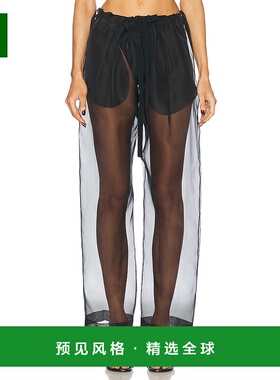 1h可退 香港直邮KHAITE 女士 Trenton 欧根纱裤子 3160343女装