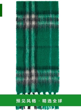 1h可退 香港直邮Burberry 巴宝莉 女士 绿色 Check Mohair Wool