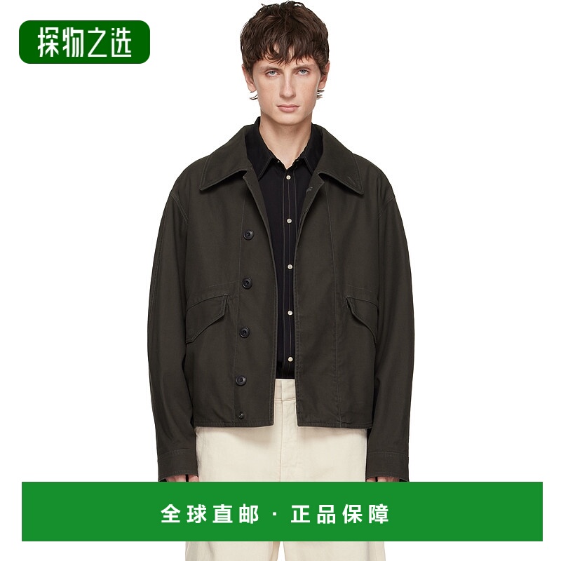 香港直邮Lemaire 男士 卡其色 Boxy 夹克 OW1169LF1452