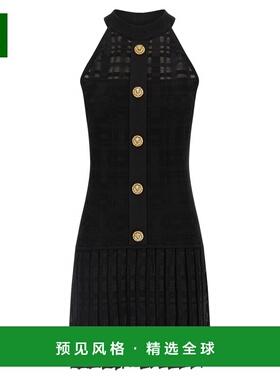 香港直邮BALMAIN 女士连衣裙 GF1R3375KJ360PA SS2026 黑色 Tarta