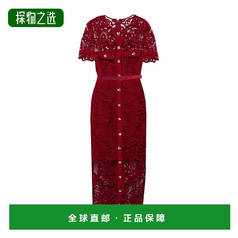 香港直邮Self-Portrait 女士 中长连衣裙 red红色 舒适时尚