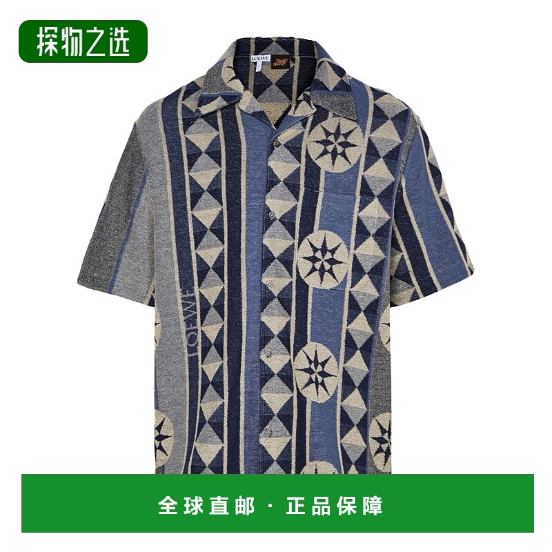 香港直邮Loewe 翻领短袖衬衫 LOEW2MX4罗意威