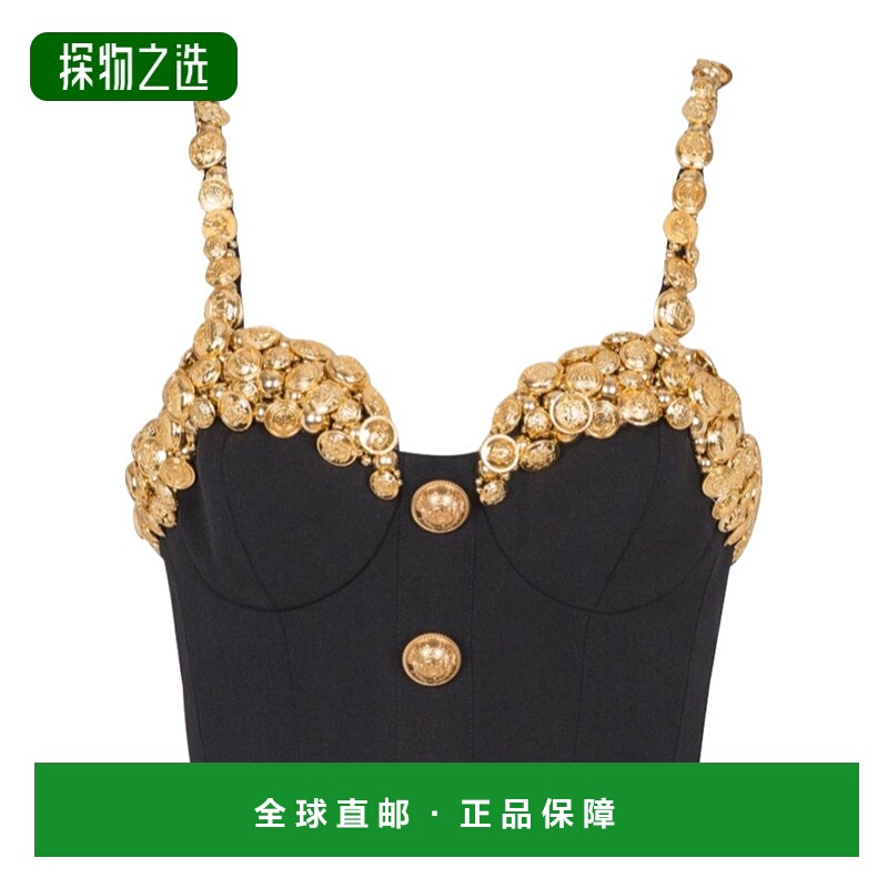 香港直邮Balmain 纽扣刺绣细节上衣 FF1AD485PC98