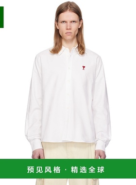 1h可退 香港直邮Ami Paris 男士 白色 Cotton Button-Down Ami de