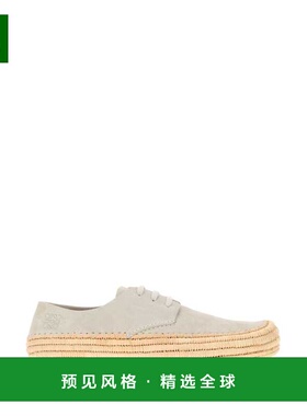 1h可退 香港直邮LOEWE 罗意威 男士 Rio 浅灰色绒面革绑带鞋 M526