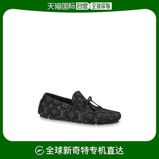 面皮鞋 VUITTON路易威登黑色牛仔花押字鞋 欧洲直邮LOUIS