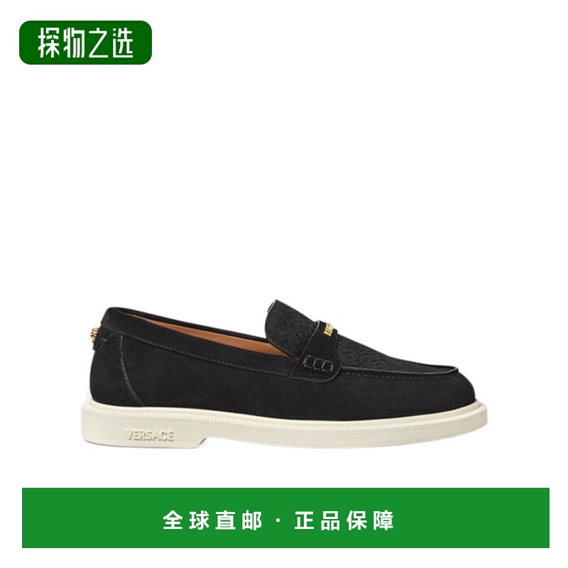 香港直邮Versace 圆头乐福鞋 10175911A14340一脚蹬