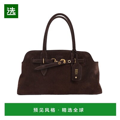 香港直邮Miu Miu Aventure 绒面革手提包斜挎包 5BG3102CSSVOOO包