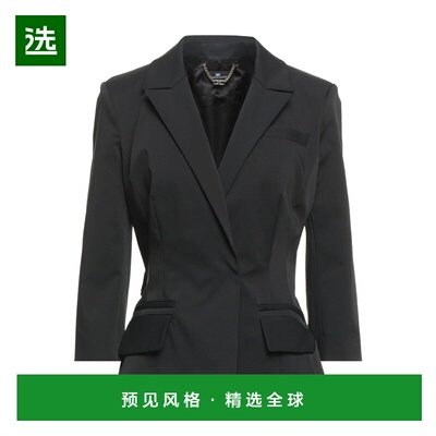 1h可退 香港直邮Elisabetta Franchi 女士 西装外套 black黑色 舒