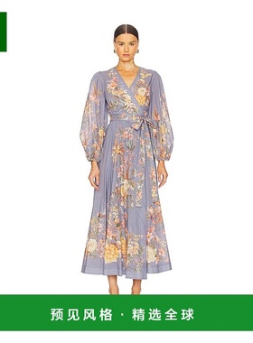 1h可退 香港直邮ZIMMERMANN 女士 Tallow 裹式中长连衣裙 1179DRS