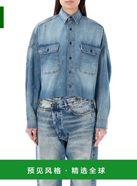 香港直邮R13 女士衬衫 R13W31632434003 SS2026 蓝色 R13 cropped