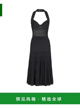 香港直邮BALMAIN 女士连衣裙 GF1RJ225KJ400PA SS2026 灰色 露背