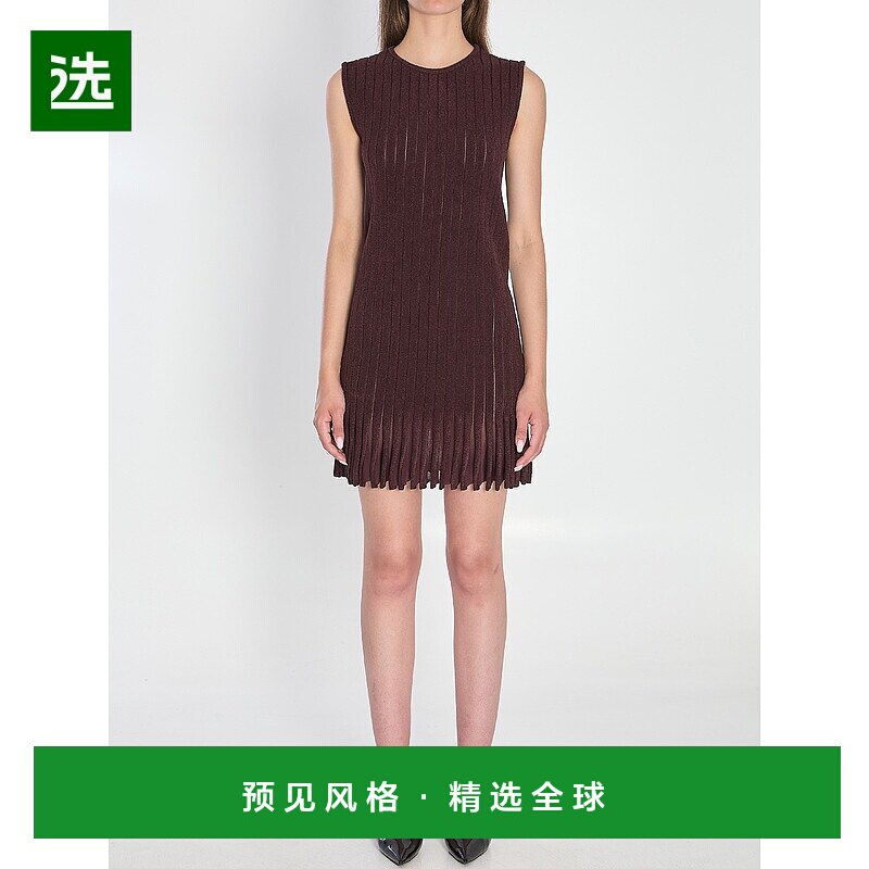 1h可退 香港直邮Alaïa 女士 条纹针织连衣裙 AA9R2715K084B