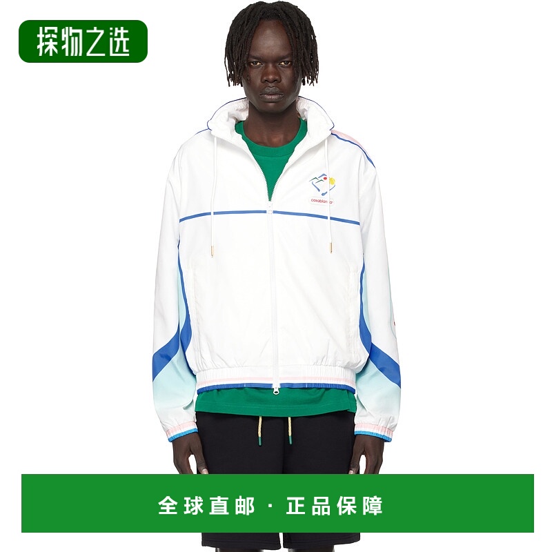 香港直邮Casablanca 男士 白色 Casa Sportif Windbreaker 夹克 U