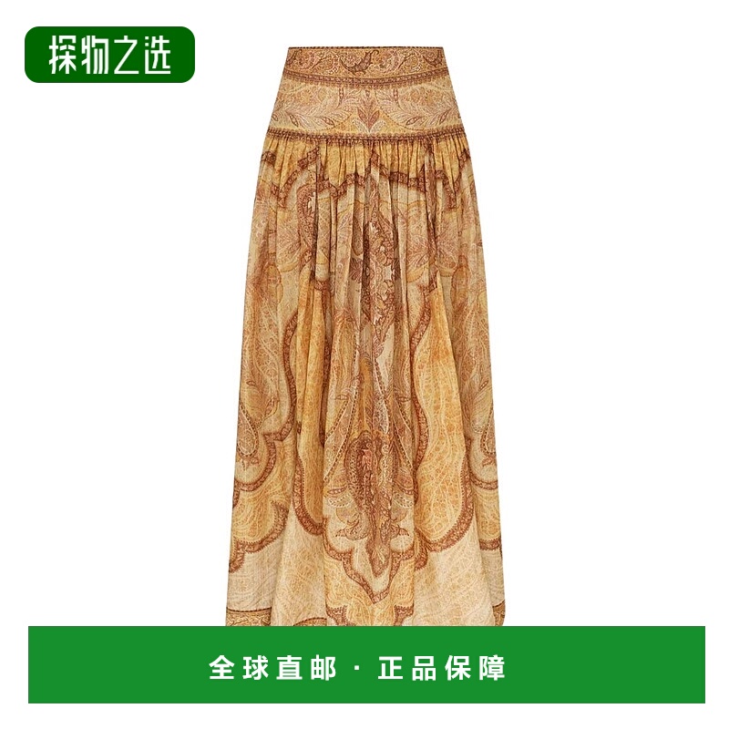 香港直邮Zimmermann 印花半身裙 6437SRS262