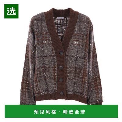 香港直邮Brunello Cucinelli 亮片开衫 MDXR25516长袖马海毛