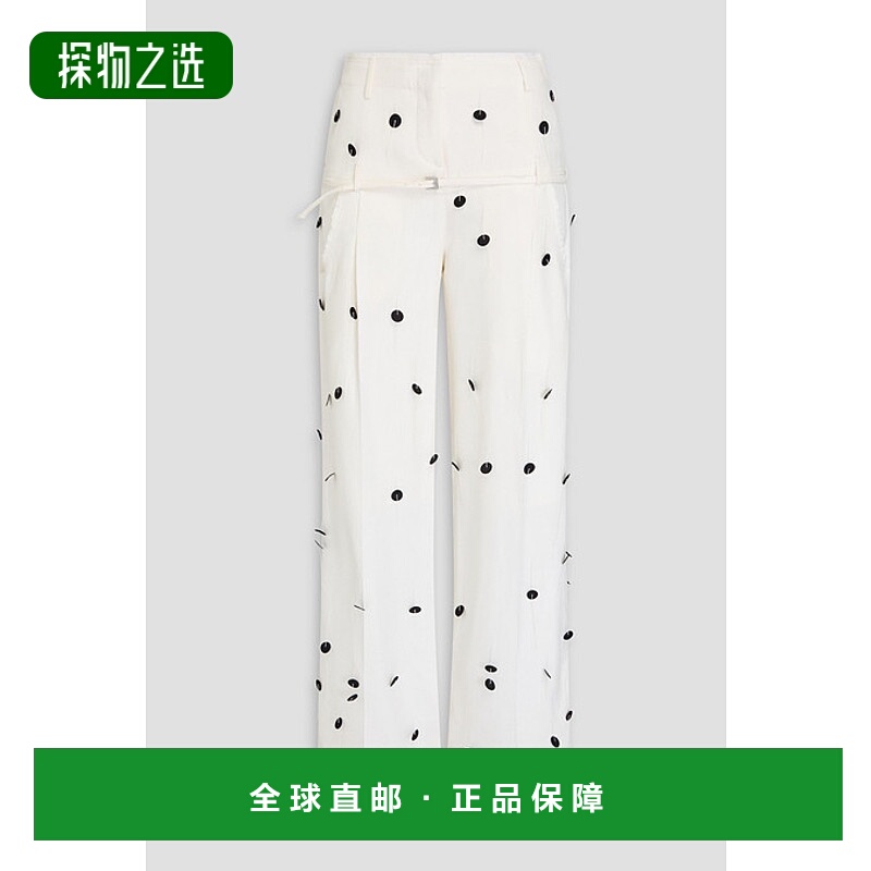 1h可退 香港直邮Jacquemus 女士 Criollo Brodé 波尔卡圆点帆布