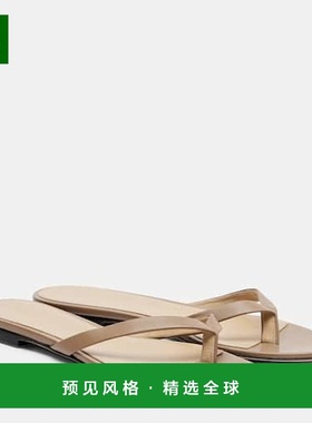 1h可退 香港直邮The Row 女士 Sacha 皮质人字拖 beige米色 舒适