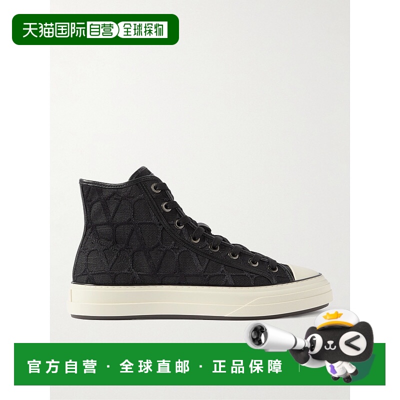 香港直邮Valentino 华伦天奴 男士 麻布帆布高帮运动鞋 3Y2S0H01W