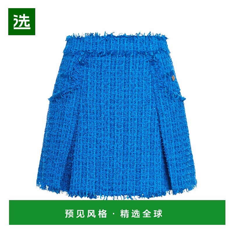 香港直邮Balmain 羊毛半身裙 BF0LB873XF91a字裙