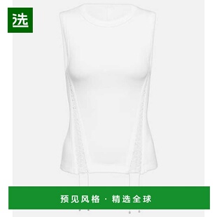 1h可退 香港直邮Dion Lee 女士 剪口棉混纺上衣 white白色 舒适时