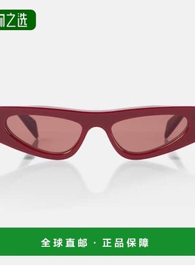 1h可退 香港直邮Gucci 古驰 女士 徽标猫眼太阳眼镜 red红色 舒适